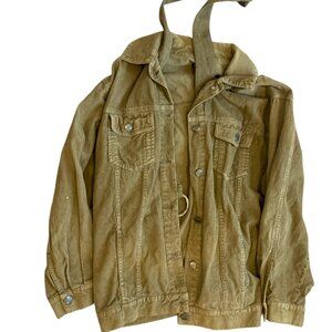 Olive Corduroy Utility Jacket with Belt